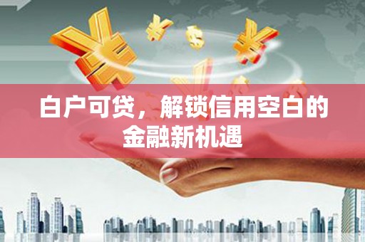 椒江白户可贷，解锁信用空白的金融新机遇