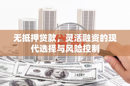 椒江无抵押贷款，灵活融资的现代选择与风险控制