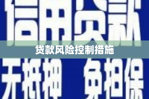 椒江贷款风险控制措施