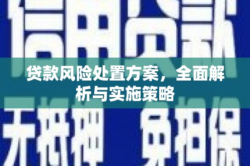 椒江贷款风险处置方案，全面解析与实施策略